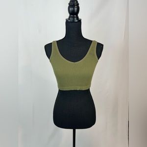 🐚2 for $20🐚 Army Green Crop Top